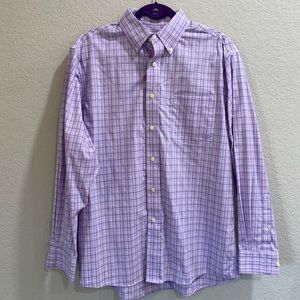 Plaid Joseph A Bank Traveller’s Collection Collared Shirt